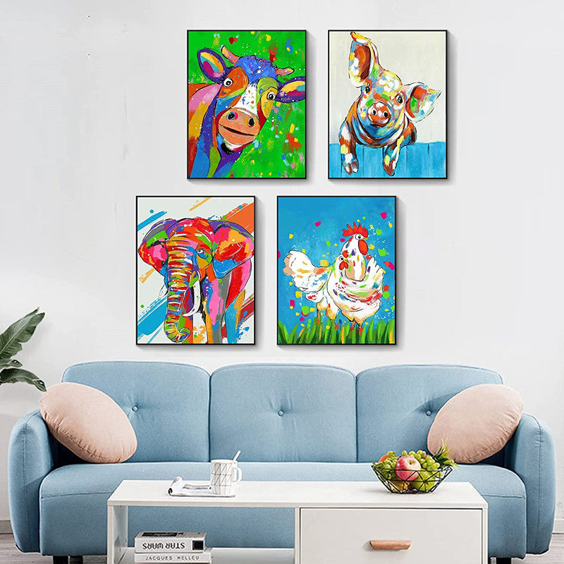 Joyful Farm Series – Colorful Animal Diamond Painting Set