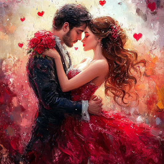 Romantic Couple Diamond Painting – The Passionate Embrace of Love