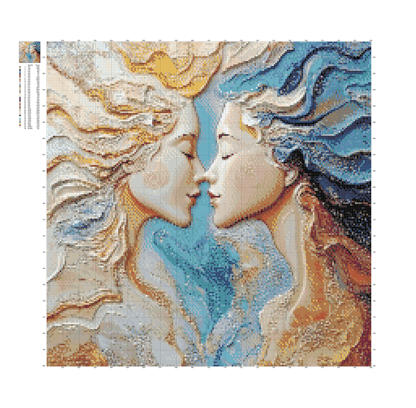 Elegant Duality Diamond Painting – The Kiss of Day and Night