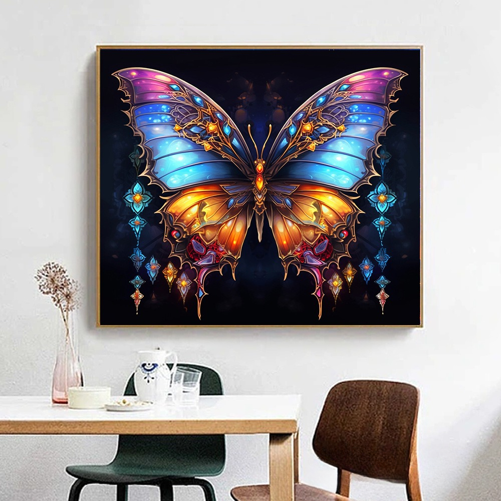 Vibrant Butterfly Diamond Painting – A Fusion of Mystery and Elegance