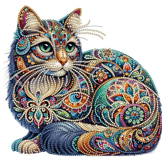 Vibrant Feline Fantasy Diamond Art: Whimsical Masterpieces with a Touch of Serenity