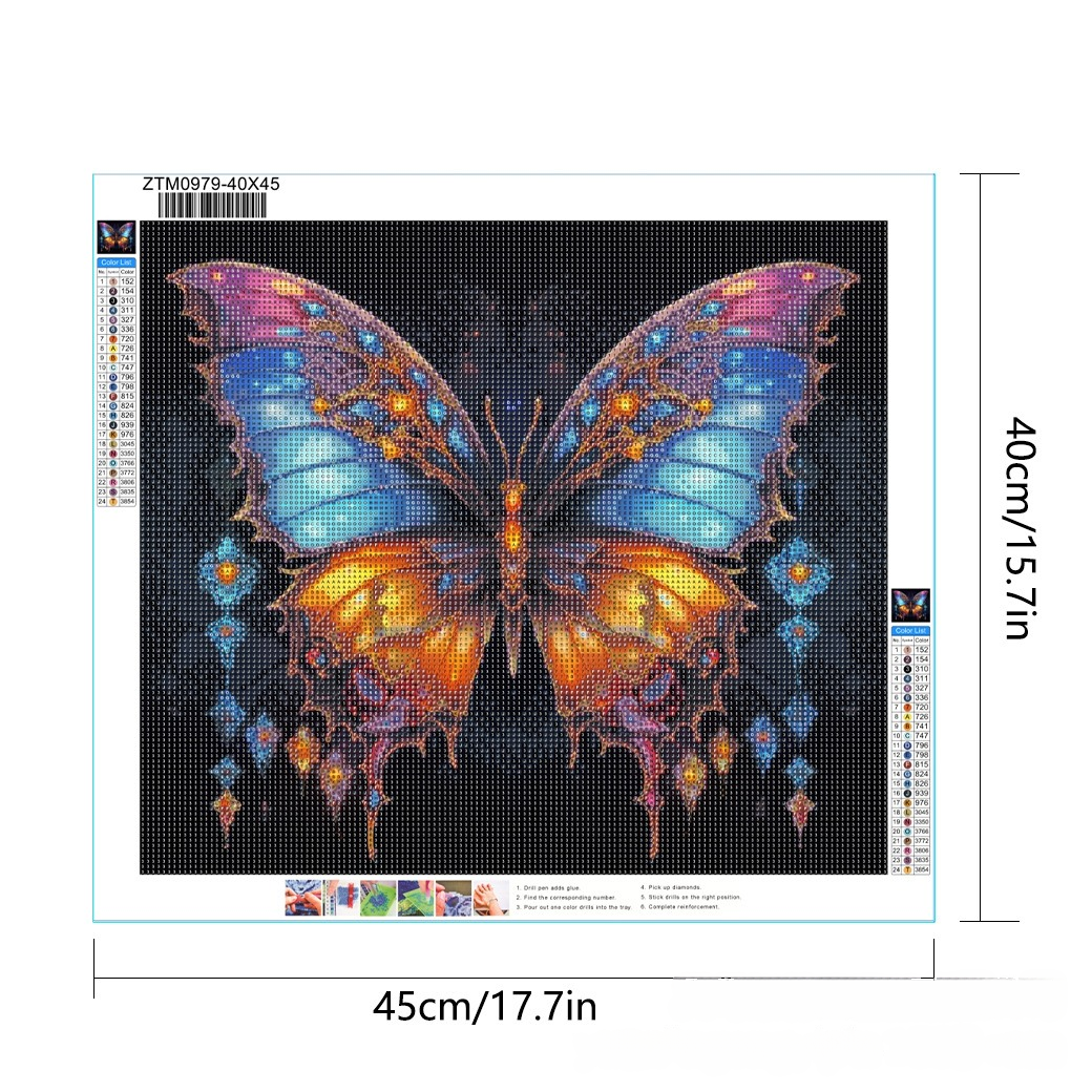 Vibrant Butterfly Diamond Painting – A Fusion of Mystery and Elegance