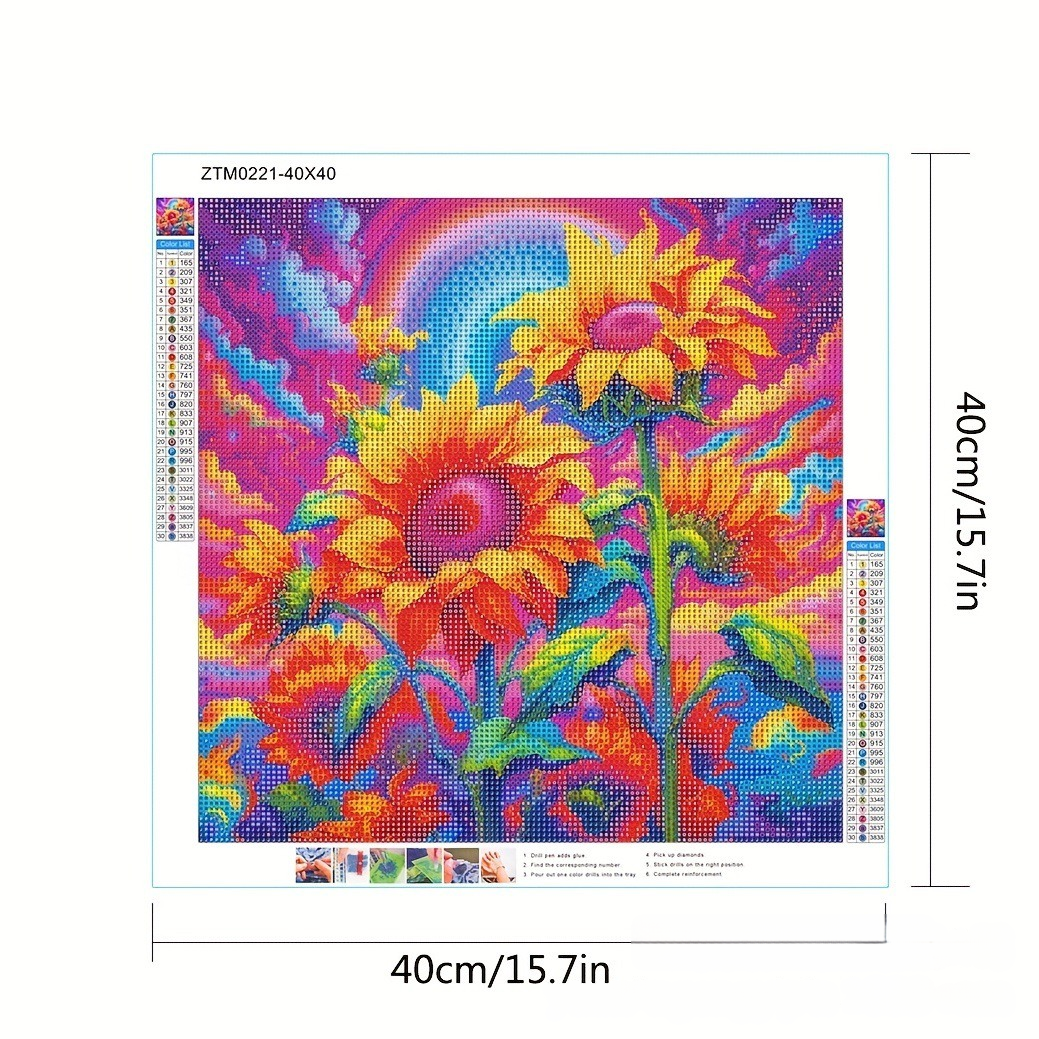 Neon Sunflower Diamond Painting – A Burst of Vibrant Artistic Beauty