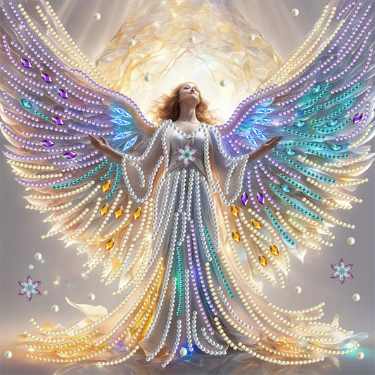 Divine Wings: Rainbow Angel Diamond Painting