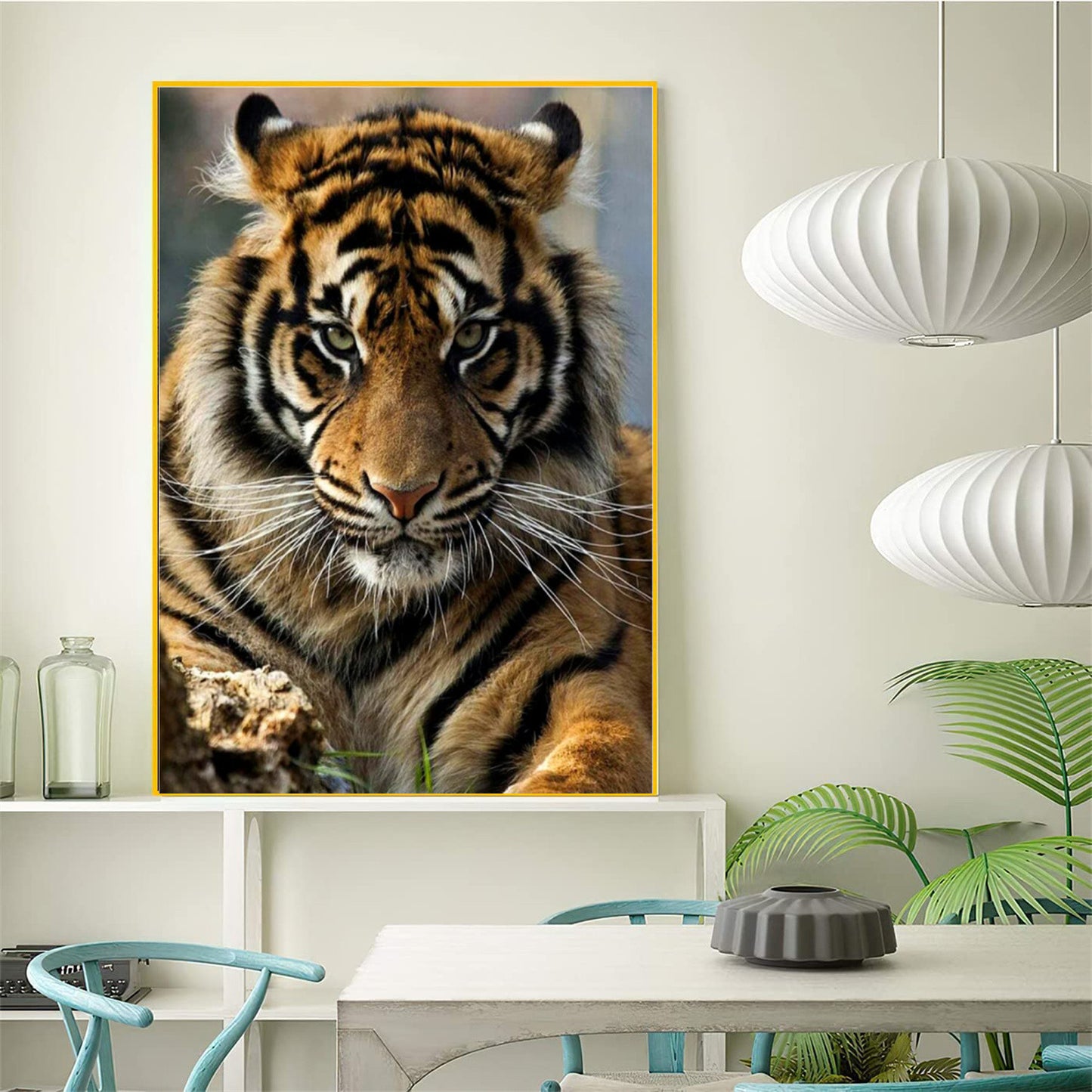 Majestic Tiger King – Realistic Tiger Portrait Diamond Painting