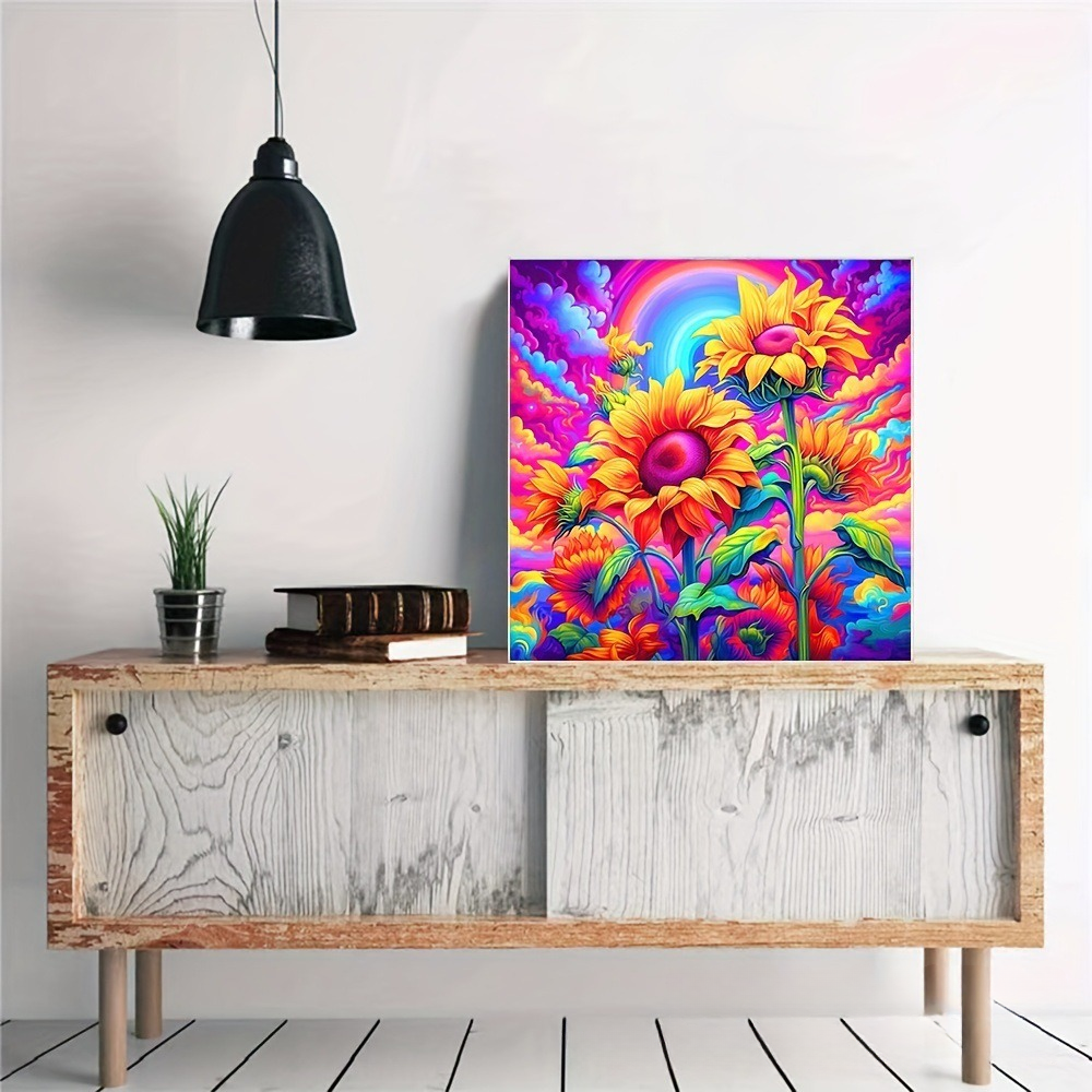 Neon Sunflower Diamond Painting – A Burst of Vibrant Artistic Beauty