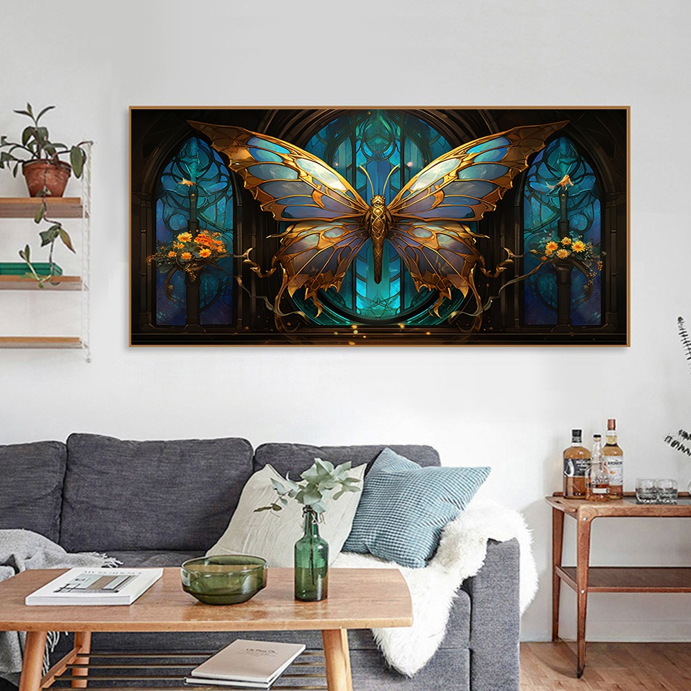 Gothic Stained Glass Butterfly Diamond Painting