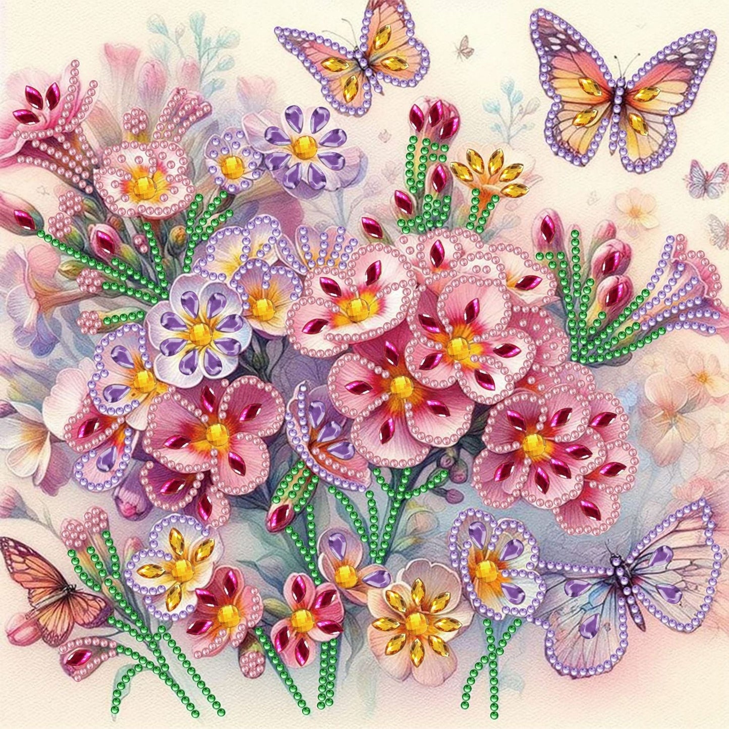 Dreamy Butterfly Diamond Painting – Elegant & Intricate Multicolor Patterns for Wall Decor & Art Projects