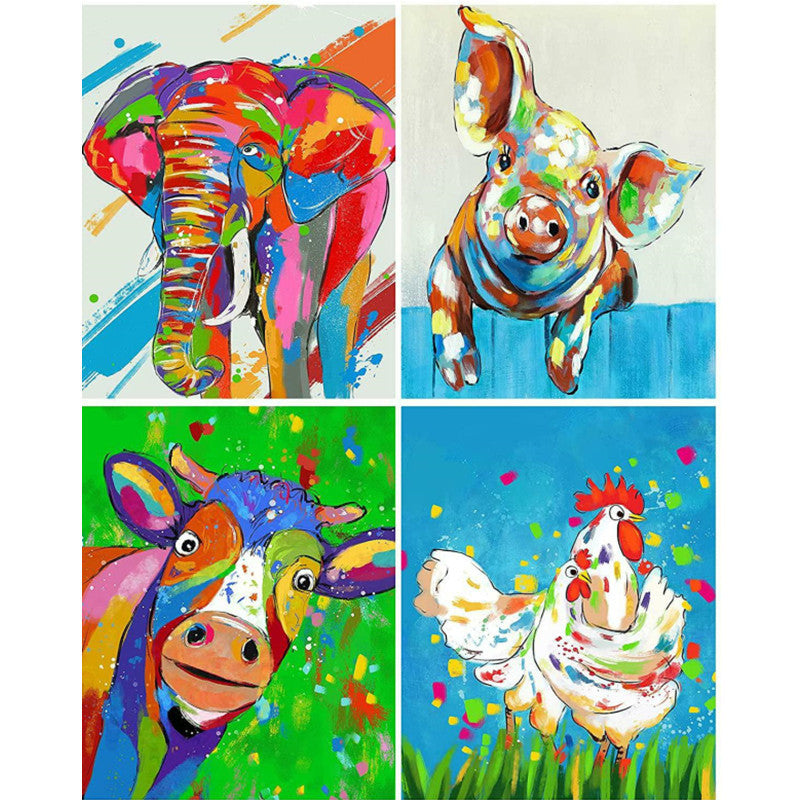 Joyful Farm Series – Colorful Animal Diamond Painting Set