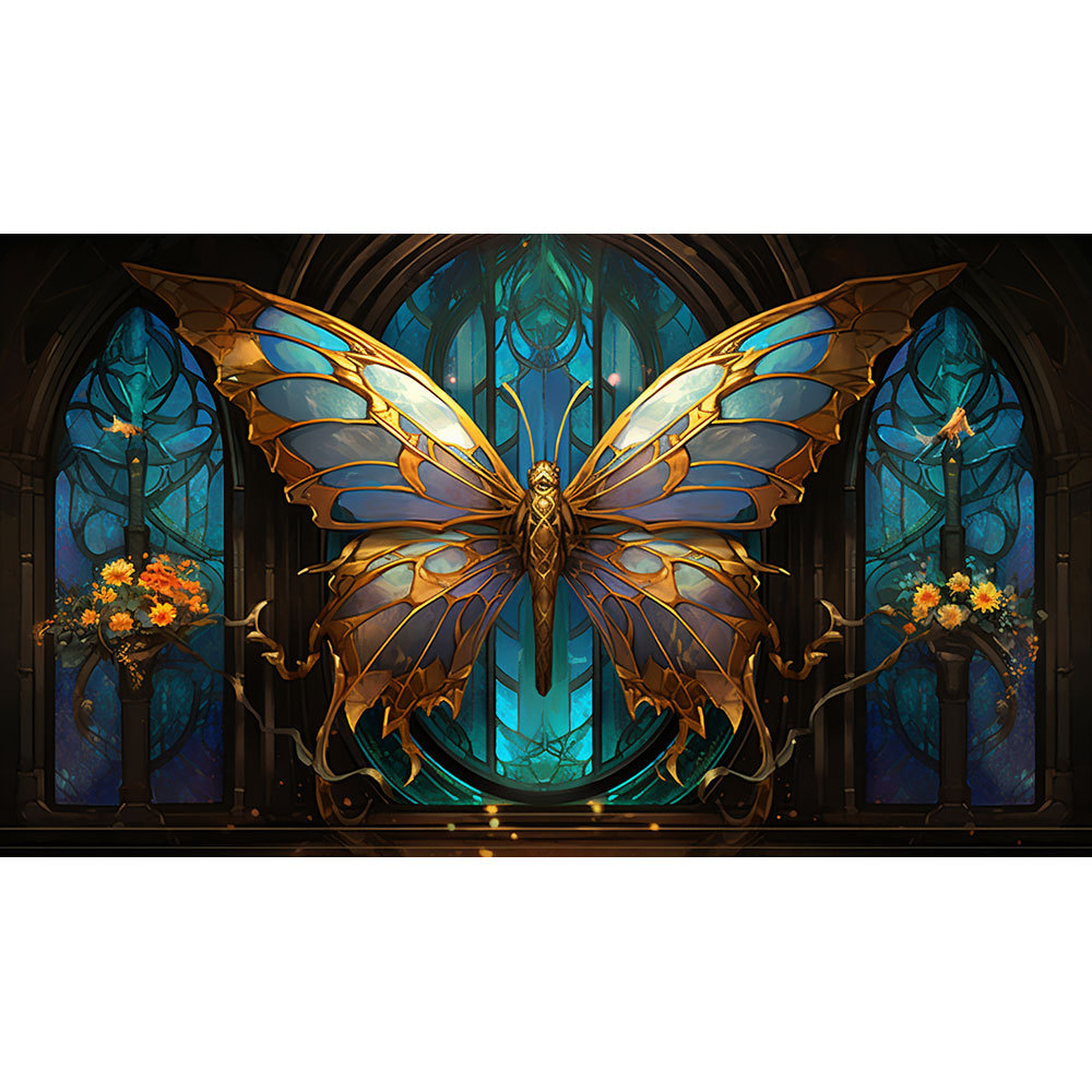 Gothic Stained Glass Butterfly Diamond Painting