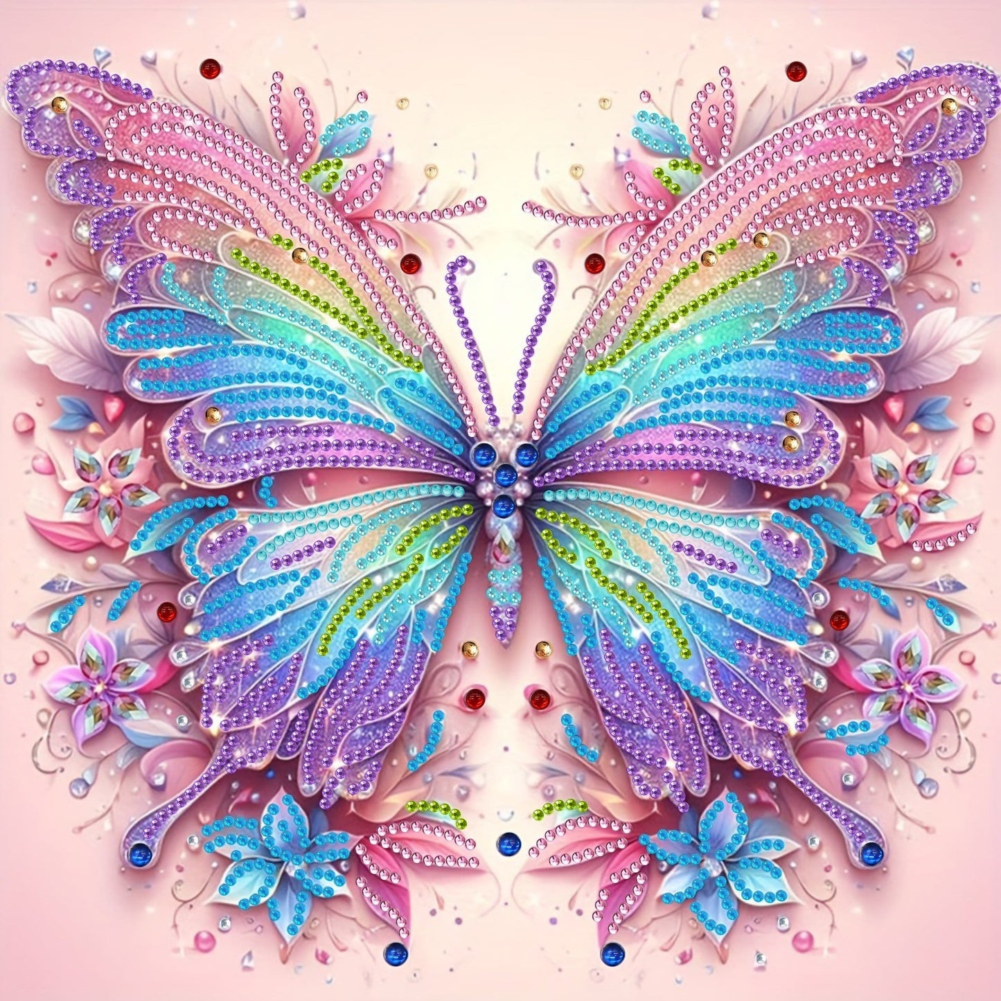 Dreamy Butterfly Diamond Painting – Elegant & Intricate Multicolor Patterns for Wall Decor & Art Projects