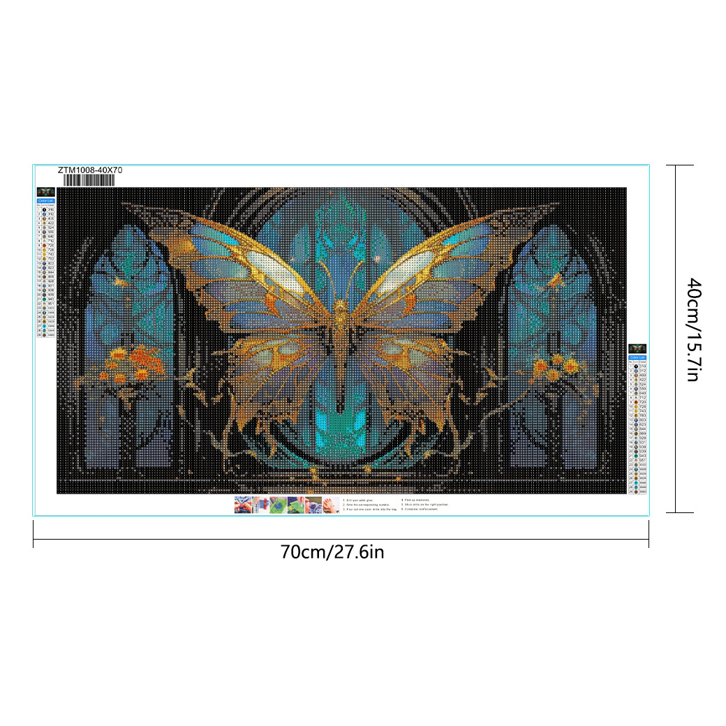 Gothic Stained Glass Butterfly Diamond Painting