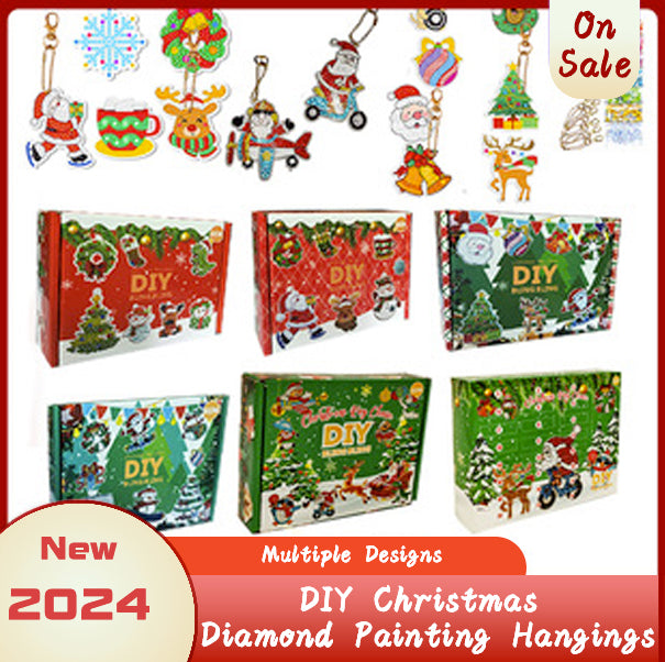 24 PCS Diamond Painting Hangings/Keychains